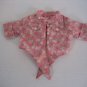 American Girl Doll Clothes Pink Floral Button Down Ties at Waist Shirt Pre-Owned