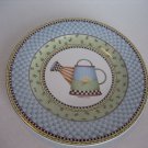 Debbie Mumm 1999 Sakura Sun Watering Can Stoneware Plate 8 1/3in.R Pre-Owned
