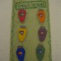 Trena's Trinkets 6 Multi Color Light Bulb Ceramic Buttons NWIP 097327013837