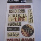 Creative Imaginations Sportz Danelle Johnson Football Scrapbook Stickers NW