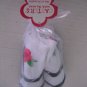 Carter's Infant Girl's Black & White Bootie Sock with Pink Flower Sz 12-24M NWWT