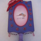 Red/Purple Hat Oval Resin Table Top Single Picture Frame 3 1/2x5 Holds Picture