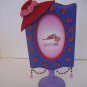 Red/Purple Hat Oval Resin Table Top Single Picture Frame 3 1/2x5 Holds Picture