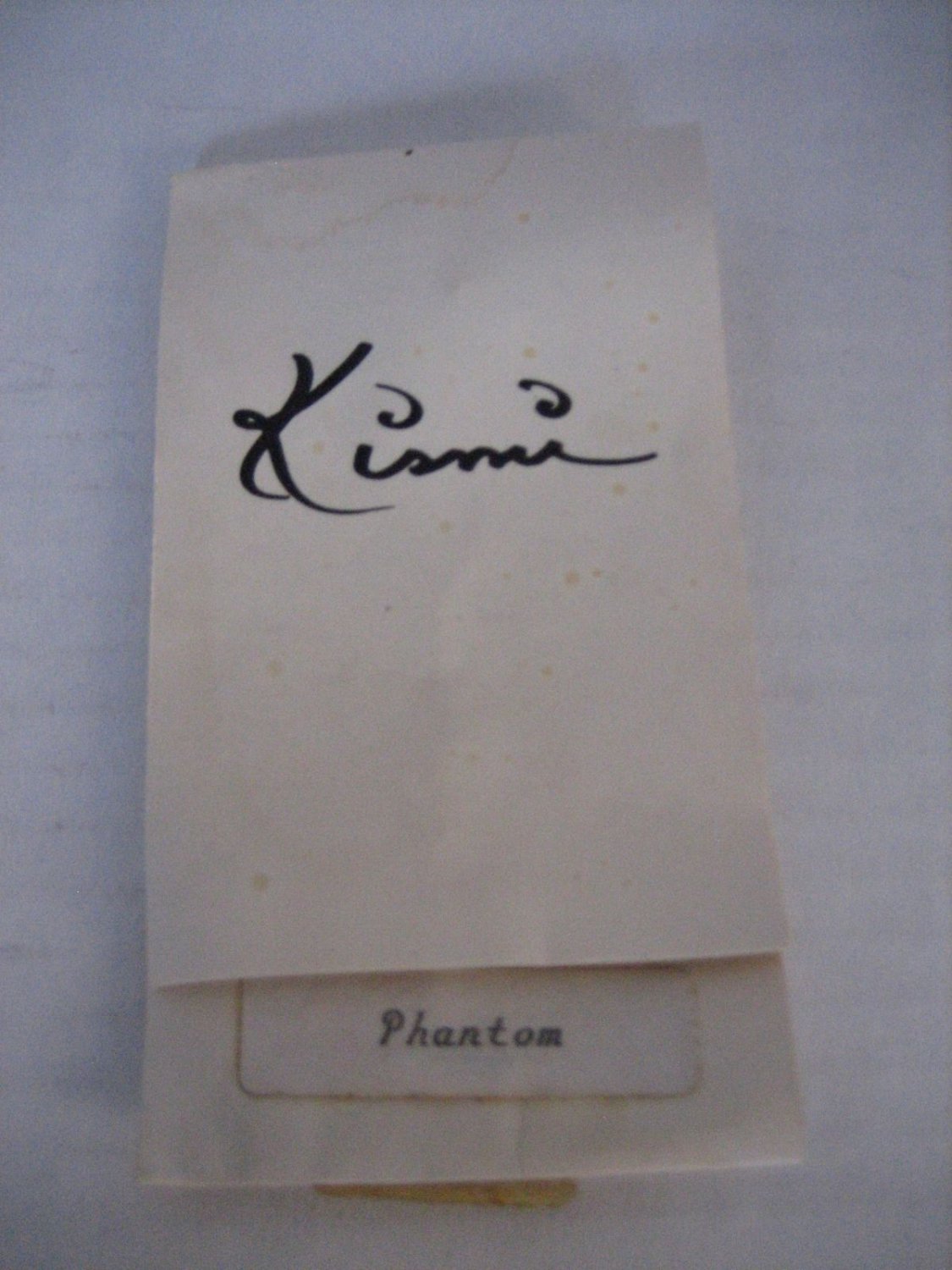 Vintage Kismi Porcelain White Phantom Mask Stick Lapel Pin New in Package USA