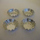 Set of 4 Round Silver Metal Mini Tart Pans 2 1/2 in.R. x 1in.D. NWNT