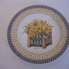 Debbie Mumm Sakura Spring Bouquet Lilies Stoneware Plate 8 1/3in.R Pre-Owned