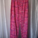 Mudd Sleepwear Junior Size Pink/Blue Long Lounge Pants Sz L 100%Cotton Pre-Owned