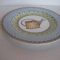 Debbie Mumm Sakura Polka Dot Watering Can Stoneware Plate 8 1/3in.R Pre-Owned