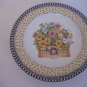 Debbie Mumm Sakura Spring Bouquet Pansies Stoneware Plate 8 1/3in.R Pre-Owned