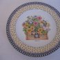 Debbie Mumm Sakura Spring Bouquet Pansies Stoneware Plate 8 1/3in.R Pre-Owned