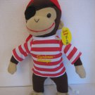 Toy Network Curious George Pirate Plush Stuffed Animal 13in.L x 7in.W Pre-Owned