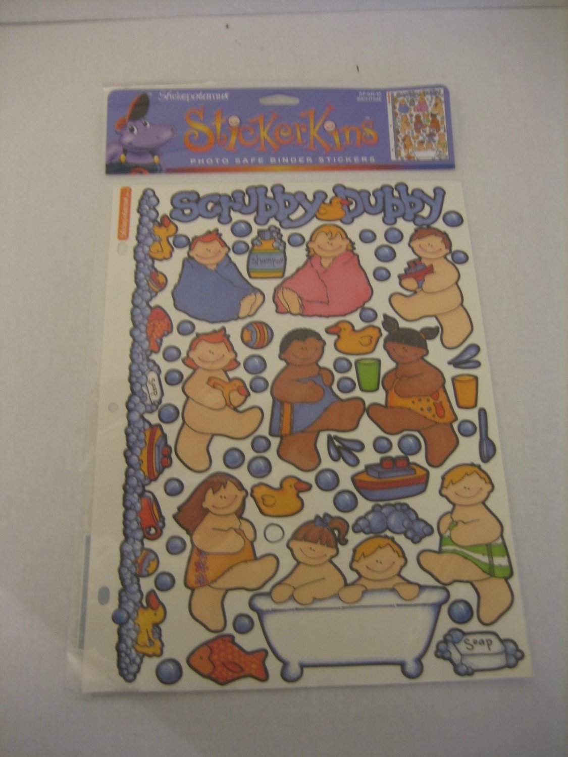 Stickopotamus Stickerkins SP-SN-15 Bathtime Kids Photo Safe Binder Stickers NW