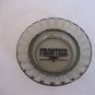 Vintage Las Vegas Frontier Clear Black Glass Round Ashtray 4 1/2in.R. Pre-Owned