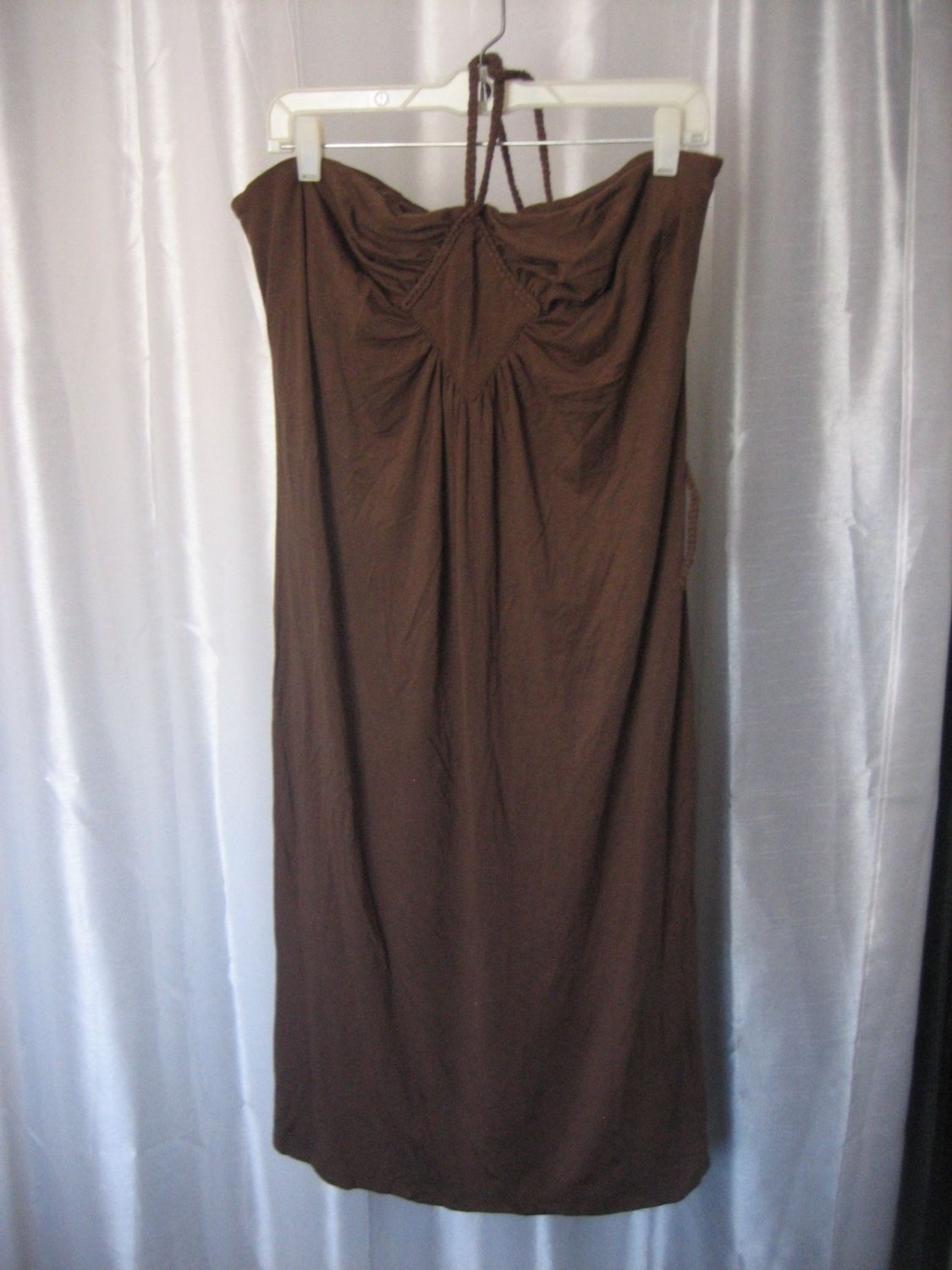 No Boundaries Junior Size Solid Brown Sleeveless Dress Sz XL (15-17) Pre-Owned