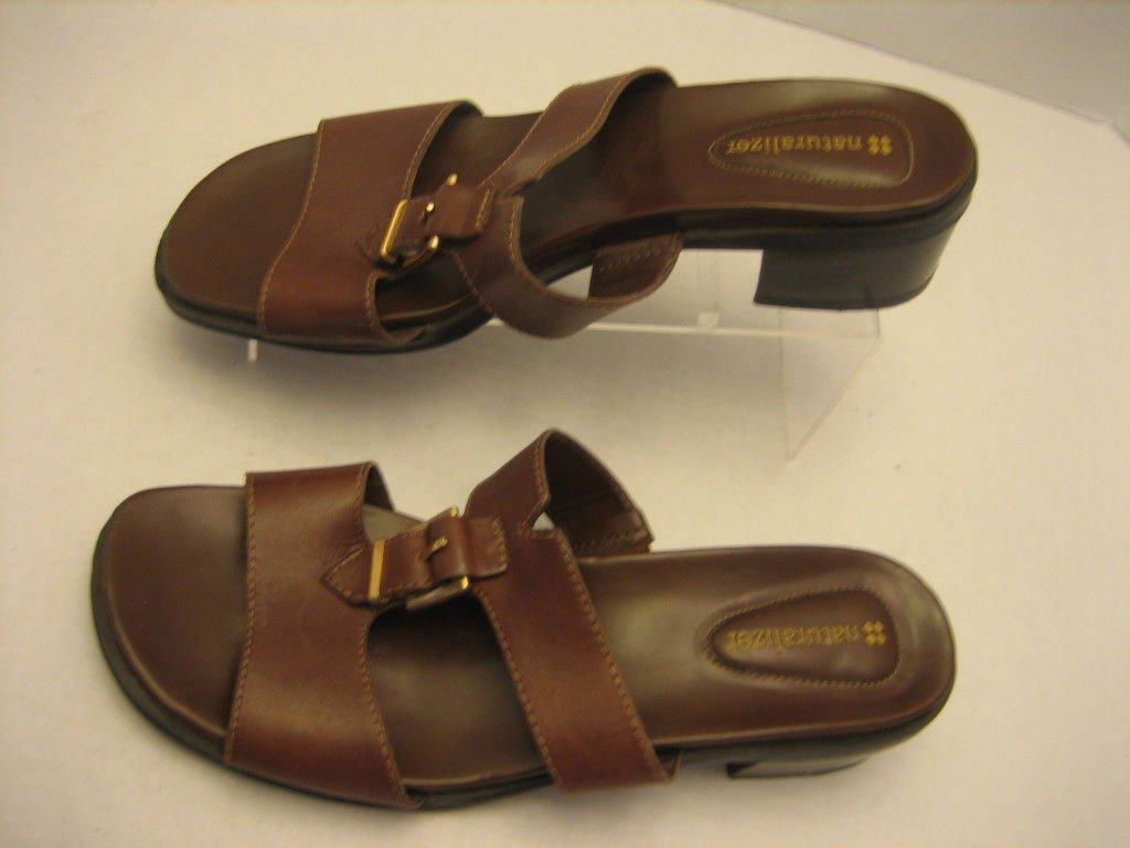 Women's Brown Leather Shoes Brand Naturalizer Sz 8 1/2 Pre-Owned 15874-8 Breezie