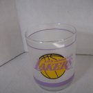 Vintage Los Angeles Lakers Glass Drinking Glass Mobil 4 in.T. x 3 1/4 in.W. New