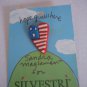Sandra Magsamen for Silvestri Hope Grows Here American Flag Heart Lapel Pin New