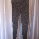 One Step Up Junior Size Patterned Knitted Dark Grey Leggings Sz L/XL NWWT