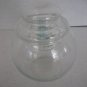 Decorative Blue Floral Clear Round Glass Jar w/Lid Pre-Owned 5 1/2 in.Rx3 1/4W.