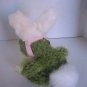 Easter Green Frog wearing  Bunny Ears Stuffed Animal Plush Toy 11in.T Pre-Owned