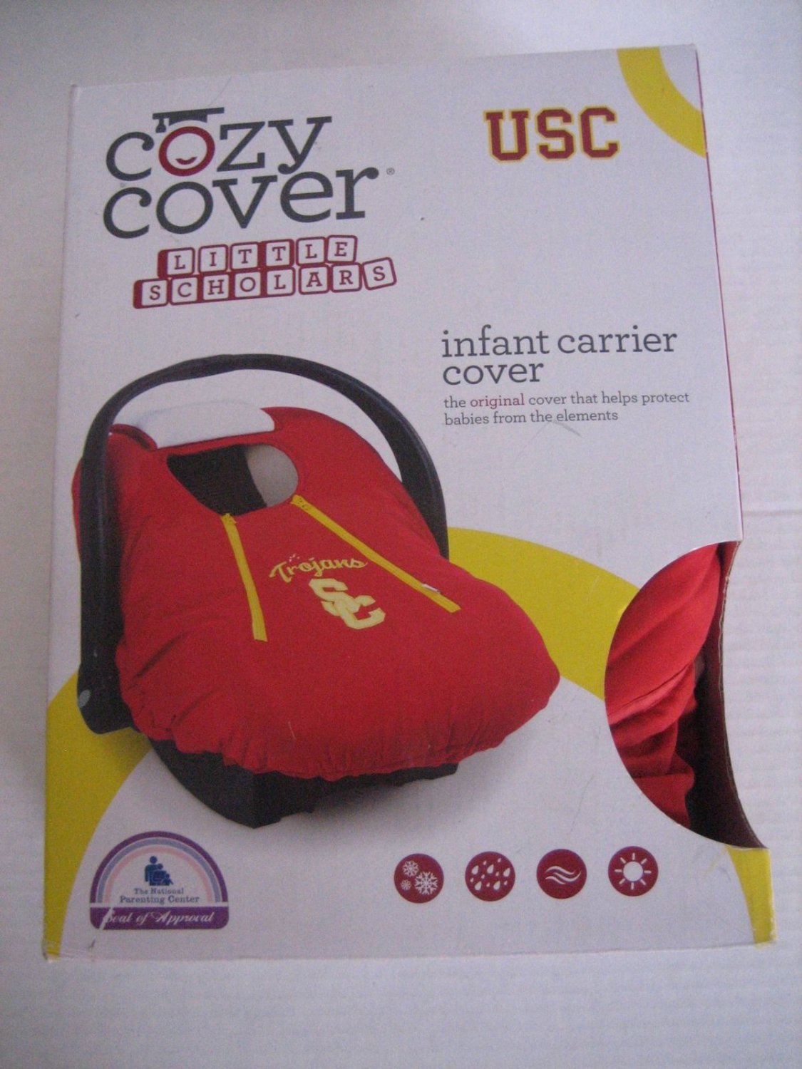 Cozy Cover USC Trojans Red Infant Carrier Cover NWWT 705260877675 100%Polyester