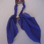 Vintage Vidal Sassoon Women's Purple Neck Scarf/Gold Plastic Bead #13303 NWWT