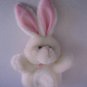 Children's White Bunny Rabbit with Pink Bow Hand Puppet 9in.T x 4in.W Pre-Owned