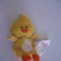 Russ Berrie Small Fabric Yellow Chick Finger Puppet Toy 3 1/2 inch Tall NWWT