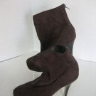 Charles Albert Women's Brown Faux Suede Fashion High Heel Ankle Boots Sz 9 New