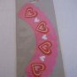 Momentum Brands Pink Cupcake Paper Wraps Red/White Hearts 2in.Diam. 12Count NWWT