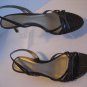 Ann Taylor Women's Brown Leather Sling Back High Heel Shoe Sz 7 1/2  Pre-Owned