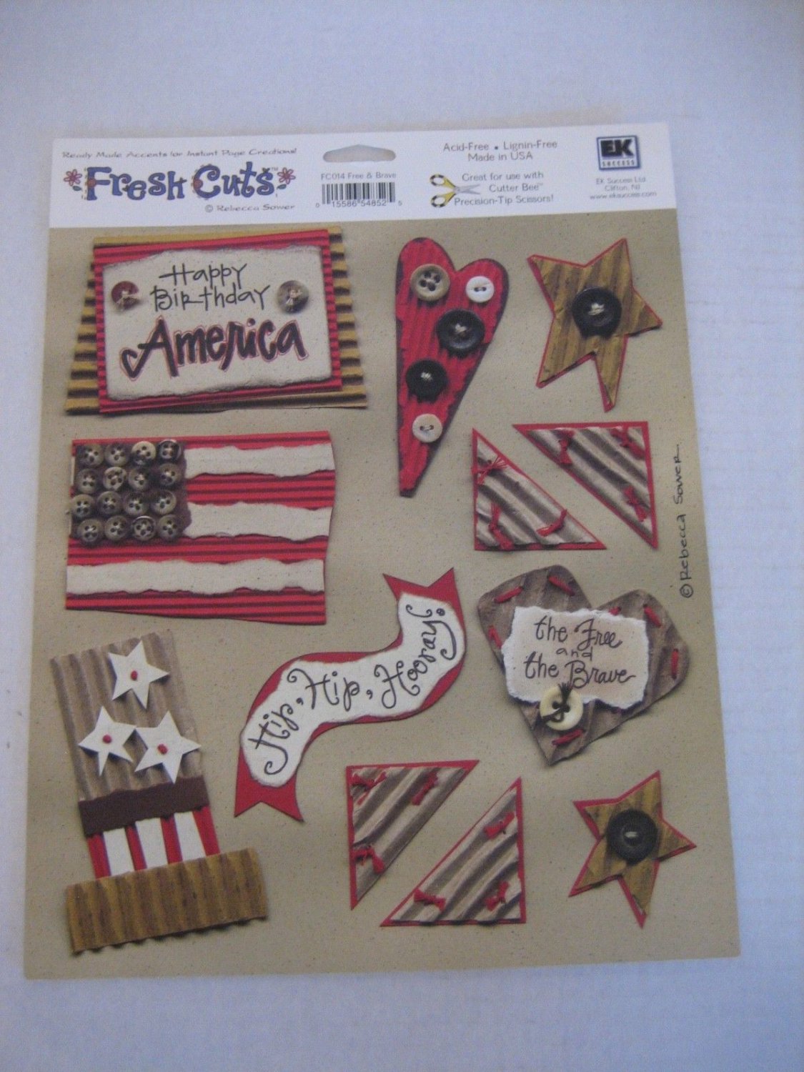 Fresh Cuts By Rebecca Sower Free & Brave FC014 You Cut Page Creations Americana
