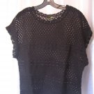 Allegra Junior Size Black Pullover Knit Sweater Shirt 100%Acrylic Sz XL PreOwned