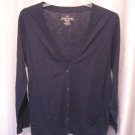Faded Glory Junior Size Navy Blue Long Sleeve Thin Cardigan Shirt Sz XXL(20) NWT