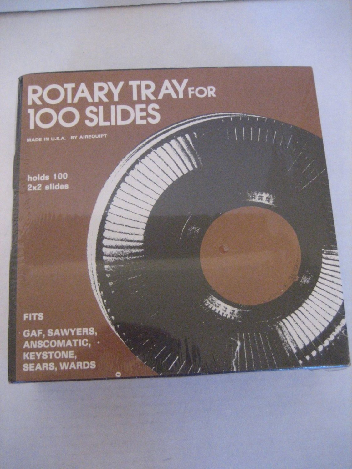 Airequipt Rotary Slide Tray 2x2 Holds 100 Slides New in Package Made in USA