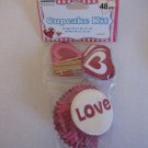 Momentum Brands Love/Heart Red/Pink/White Cupcake Kit 24 Picks/24 Cupcake Liners