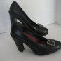 Tommy Hilfiger Two 1389 Women's Black Leather Pump Shoes Sz 8 1/2M Pre-Owned