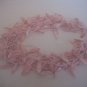 Vintage Pink Shell & Seed Beads Multi Strand Fashion Necklace 12in.L. Pre-Owned