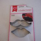 Walmart Lips & Mustache 2 Piece Set Metal Cookie Cutters NWWT 179946320487