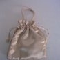 Ingrapel Women's Ivory Satin & Iridescent Sequins Drawstring Evening Bag Purse