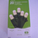 Holiday Time 20 LED Warm White Light Set 6.5ft. 3AA Battery Indoor Use Only NW