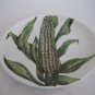 Decorative White Ceramic Plate with Yellow Corn on the Cob 7 1/2 in. Round New