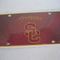 USC Trojans White/Red/Yellow Metal Car License Frame Cover Made in USA New