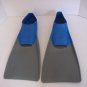 Sporti 1619 Floating Grey/Blue Rubber Long Swim Fins Sz M7-9/W9-10 Pre-Owned