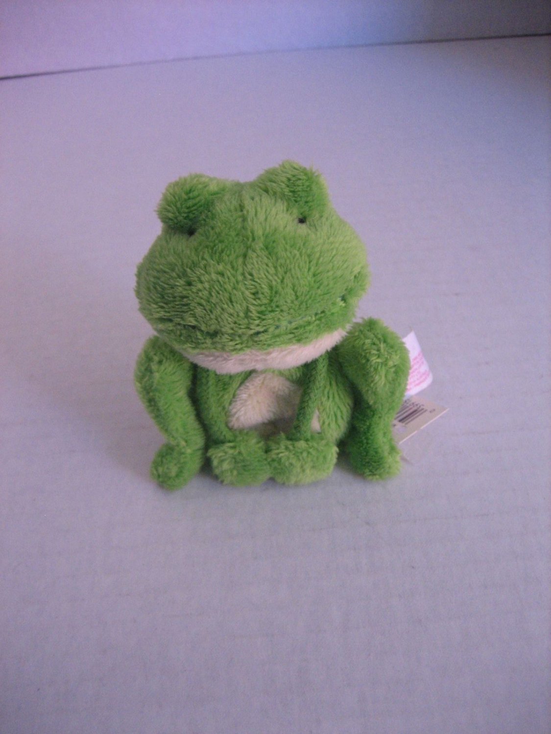 Russ Berrie Small Fabric Green Frog Finger Puppet Toy 3 inch Tall NWWT