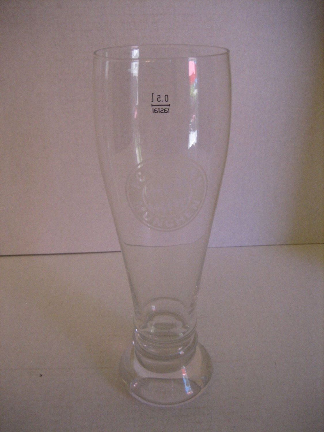 FC BAYERN MUNCHEN Tall Clear Glass Beer Glassware 0,5L Pre-Owned 3in.W ...