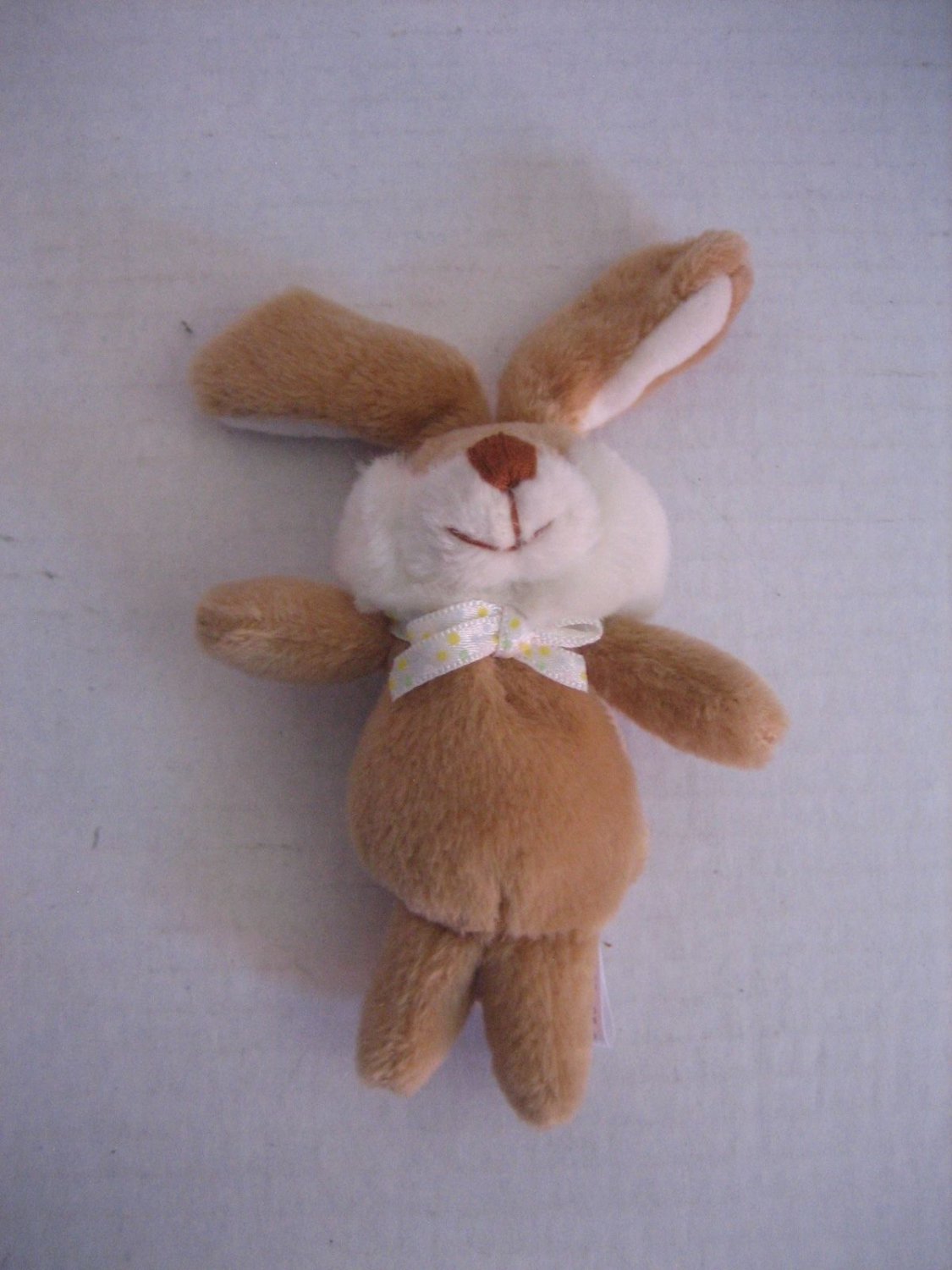 Carter's Just One Year Tan Bunny Rabbit Finger Puppet Toy 6 inch Tall Pre-Owned