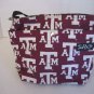Sax Texas A & M Maroon/White Fabric Women's Shoulder Purse/Handbag Pre-Owned