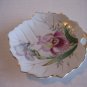 Vintage Nasco Small Leaf Shaped Orchid Print Porcelain 4 in.Dish Pre-Owned Japan
