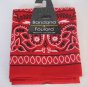 Unisex Red/White/Black 100% Polyester Bandana/Scarf 20 inch NWWT 639277985941